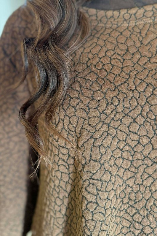 Copenhagen Crackle Cocoon Dress Chocolate